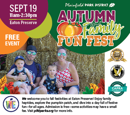 Plainfield Park District Autumn Family Fun Fest September 19th, 2026